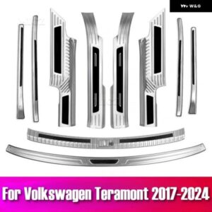 カーアクセサリーVW TERAMONT 2017-2024 ステンレス スレッショルドガード トランク スレッショルドガード 傷防止