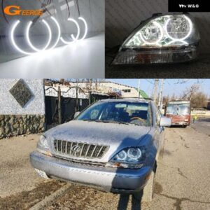 レクサス RX 300 RX300 トヨタ ハリアー 1998-2003 超高輝度 SMD LED エンジェルアイ ハローリングキット デイライト カーアクセサリー