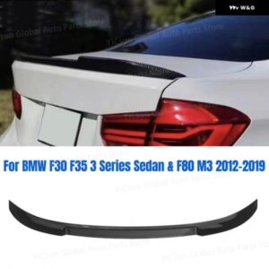 BMW F30 F35 3シリーズ セダン F80 M3 2012-2019 M3 スタイル リアウイング スポイラー リップ カースポイラー ウイング 光沢ブラック ABS テールウイング