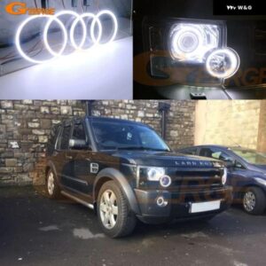 ランドローバー ディスカバリー 3 III L319 LR3 MK3 キセノン ヘッドライト 超高輝度 COB LED エンジェルアイキット ハローリング デイライト