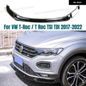 VW T-ROC / T ROC TSI TDI 2017-2022 車用 フロント バンパー リップ スポイラー スプリッター セパレーター フロント バンパー リップ キャップ カバー