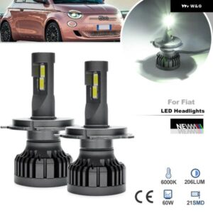 フィアット 500E/新型500 332 ハッチカブリオレ 2020+ フロント H19 LED ハイ/ロービーム ドライビング ヘッドライト バルブ 100W 10000LM 6500K CANバス