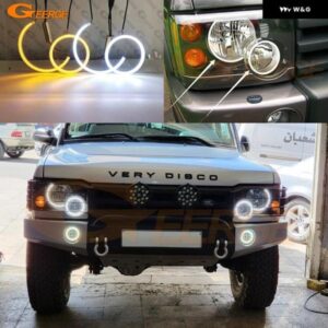 ランドローバー ディスカバリー II 2 L318 2003 2004 超高輝度 A/W スイッチバック デイライト ウィンカー SMD LED エンジェルアイキット ハローリング