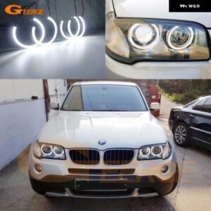 BMW E83 X3 フェイスリフト 2007 - 11 超高輝度 SMD LED エンジェルアイ ハローリングキット デイライト カー スタイリング