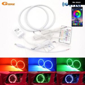 フォード マスタング 2005 - 09 BTアプリ RFリモート コントロール マルチカラー 超高輝度 RGB LED エンジェルアイキット ハローリング
