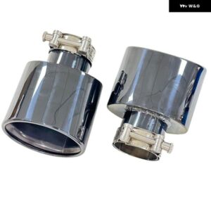 車マフラー ステンレス 鋼黒メッキ1個テール パイプ カスタム 輸出パーソナライズ楕円形厚さ80MM幅120MMマフラー