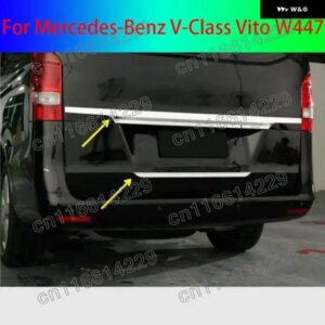 メルセデス ベンツ V クラス V クラス VITO W447 2016 - 20-2022 ABS ステンレス クロームリア トランク リッドカバー トリム