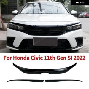 ホンダ シビック 11代目 SI 2022 車用 フロントフード バンパー リッド ボンネット グリル カバー トリム フロント 外装 装飾 カバー トリム