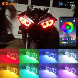 ヤマハ 2003 - 09 BTアプリ RFリモート マルチカラー 超高輝度 RGB LED エンジェルアイキット ハローリング