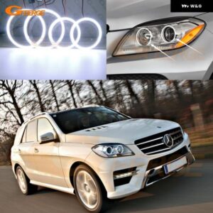 メルセデス ベンツ M クラス W166 ML 2011 - 15 超高輝度 COB LED エンジェルアイキット ハローリング