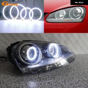 フォルクスワーゲン VW ゴルフ V 5 MK5 ラビット ジェッタ GTI R32 DRL 超高輝度 COB LED エンジェルアイキット ハローリング デイライト