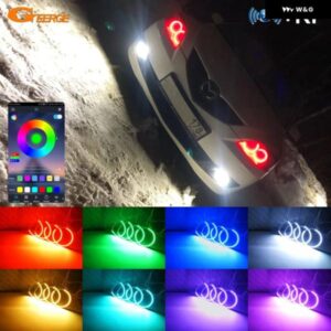 マツダ 3 BK 2003 - 08 RFリモートBTアプリマルチカラー超高輝度RGB LEDエンジェルアイキット