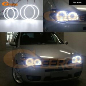 フィアット パリオ アルベア シエナ ストラーダ デイライト 超高輝度 SMD LED エンジェルアイキット ハローリング