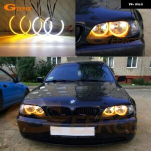 BMW E46 セダン ツーリングワゴン 1998 2003 2004 2005 超高輝度 A/W スイッチバック デイライト ウィンカー LED エンジェルアイ ハローリング