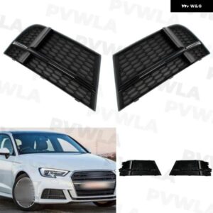 アウディ A3 S3 2017 - 20 左右サイド フォグランプ フレーム フロント バンパー フォグランプ グリル カバー