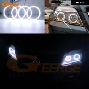 メルセデス ベンツ GLK X204 プレフェイスリフト 2008 - 12 超高輝度デイライト COB LED エンジェルアイキット ハローリング