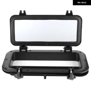 4MM開口部ポートライト長方形ポートホール強化ガラス紫外線耐性窓ボートヨット400X200MM