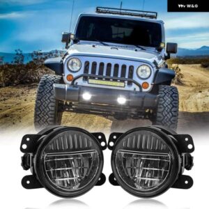 2個 4インチ LED フォグランプ ユニークなデザイン フォグランプ JEEP WRANGLER JK JKU 2007-2018 TJ CJ LJ フロント バンパー ドライビングライト