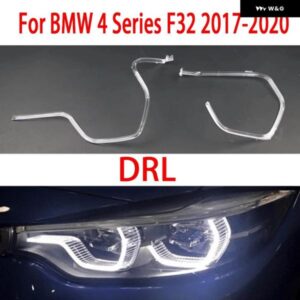 BMW 4シリーズ F32 F36 17-20 ハイLED DRL 車用 ヘッドライト ライトガイドストリップ デイタイム ランニングライト チューブ エンジェルアイ