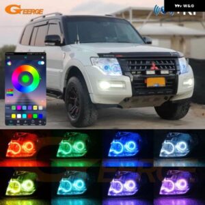 三菱 パジェロ IV ショーグン モンテロ RFリモート BLUETOOTH アプリ マルチカラー 超高輝度 RGB LED エンジェルアイキット ハローリング
