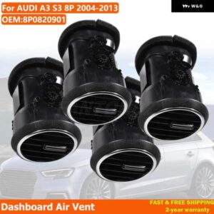 1/2/4PCS アウディ A3 8P S3 2004-2013 ダッシュボード エアベンチレーション 8P0820901 8P0820901A フロントダッシュ エアベント アウトレット ACヒート