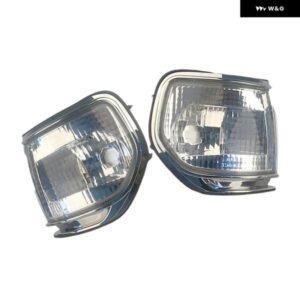 1ペア クリアレンズ フロント バンパー コーナーライト ランプ トヨタ ランドクルーザー FJ80 1994 - 97 1993-1991