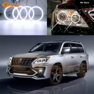 レクサス LX 570 LX570 2012 - 15 デイライト 超高輝度 COB LED エンジェルアイキット ハローリング
