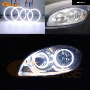 フィアット リネア 2007 - 17 デイライト 超高輝度 COB LED エンジェルアイキット ハローリング