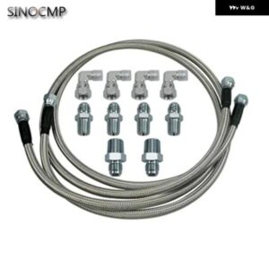 52インチ SS編組トランス ミッション クーラーホースライン継手TH350 700R4 TH400車 エンジン パーツ冷却 システム ホースクランプパーツ