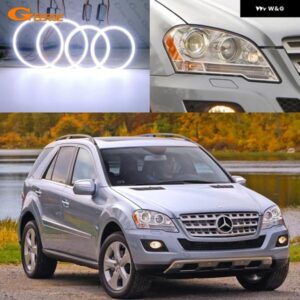 メルセデス ベンツ M クラス W164 ML 2005 - 11 超高輝度デイライト COB LED エンジェルアイキット ハローリング