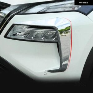 日産 エクストレイル T33 E-POWER ローグ 2021 - 23 フロント フォグランプ アイブロウ フォグライト フレーム トリム デコレーション