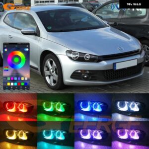 フォルクスワーゲン VW シロッコ III MK3 RFリモートBLUETOOTH対応アプリマルチカラー超高輝度RGB LEDエンジェルアイキット ハローリング