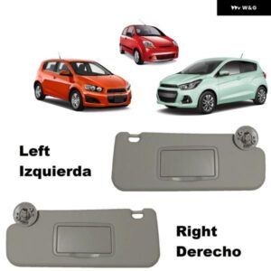 2個 車用サンバイザー サンシェード 右+左 ミラー 付き シボレー スパーク 2012-2022 ソニック 2012-2020 車内装パーツ サンバイザー