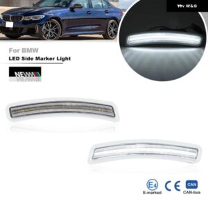 LEDホワイトフロント バンパー リフレクター ライト BMW 2019+ 3シリーズ G20 2021+ 4シリーズ G22 G23 2022+ 2シリーズ G42 車用フェンダーサイドマーカー