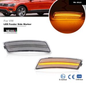 VW ティグアン 2018年以降 ビートル 2012-2019 フロント クリアレンズ フルLED サイドマーカー インジケーター ライト 2個