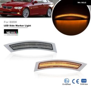 LEDフロント バンパー リフレクター ライト 2007-2013 BMW 3シリーズ E92 E93 クーペコンバーチブル アンバー フェンダーサイドマーカーランプ 63147162313