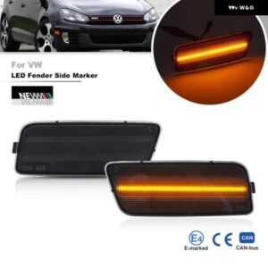 スモーク OE仕様 5K0945072 フロント アンバー LED フェンダー サイド マーカーライト 2010-2014 VW MK6 ゴルフ /GTI