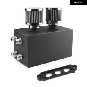 ブラックレーシングオイルキャッチタンク ブリーザータンク ホンダ シビック インテグラ EK EG DC AN10フィッティング付き