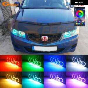 ホンダ アコード CL7 CL8 CL9 アキュラ TSX CL 2002 - 2008 BLUETOOTH アプリ マルチカラー 超高輝度 RGB LED エンジェルアイキット ハローリング