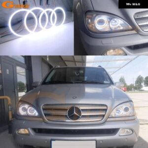 メルセデス ベンツ M クラス W163 ML 320 350 430 500 ML55 AMG 超高輝度 COB LED エンジェルアイキット ハローリング デイライト