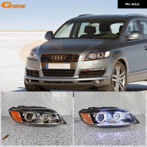 アウディ Q7 4L プレフェイスリフト 2006 - 09 超高輝度 COB LED エンジェルアイキット ハローリング デイライト