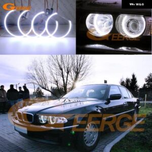 BMW E38 740I 750I 730D 740D 728I 1995 - 01 超高輝度 COB LED エンジェルアイキット ハローリング