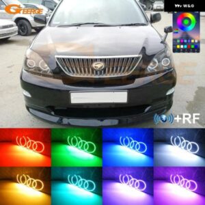 レクサス RX トヨタ ハリアー U3 2004年以降 RFリモート BLUETOOTH対応アプリ マルチカラー RGB LED エンジェルアイキット ハローリング