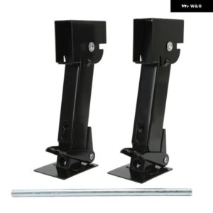 2PCS スタビライザージャックアイアン 650ポンド サポート 1000ポンド持ち上げ能力 伸縮式 スイングダウンアウトリガー