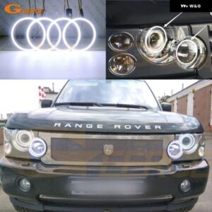 ランドローバー レンジ ヴォーグ L322 スポーツ HSE L320 2006 - 09 デイライト 超高輝度 COB LED エンジェルアイキット ハローリング