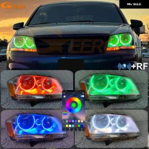 ダッジ アベンジャー 2008 - 14 BLUETOOTH APP マルチカラー 超高輝度 RGB LED エンジェルアイキット ハローリング
