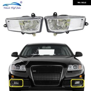 2個 車用LED フォグランプ アウディ A6 C6 アバント S6 2009 2010 2011 カー スタイリング フロント バンパー LED フォグランプ フォグライト 電球 付き