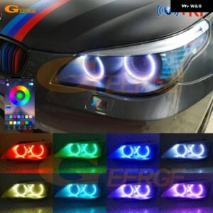 BMW E60 E61 LCI 525I 528I 530I 535I 545I 550I M5 RFリモートBLUETOOTH対応アプリマルチカラーRGB LEDエンジェルアイハローリング