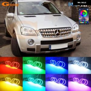 メルセデス ベンツ M クラス W164 ML RFリモートBLUETOOTH対応アプリ超高輝度マルチカラーRGB LEDエンジェルアイキット ハローリング