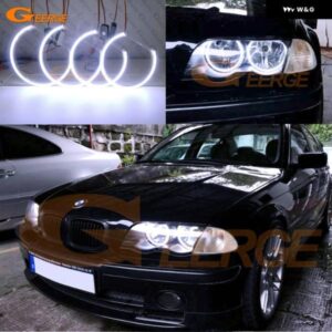 BMW E46 クーペ コンバーチブル プレフェイスリフト 1999-2003 デイライト 超高輝度 COB LED エンジェルアイキット ハローリング